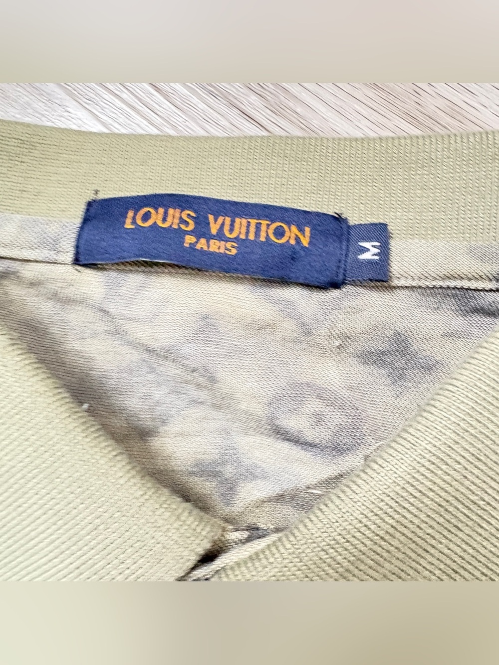 Polo Shirt  Men Monogram Olive Green Size M